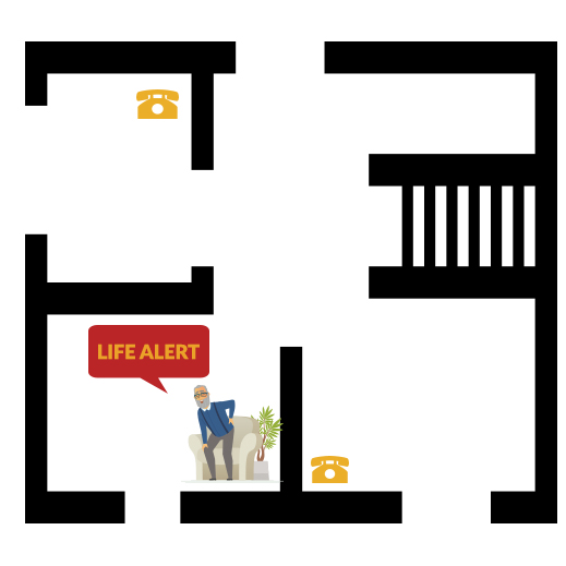Life Alert GPS permite solicitar ayuda desde cualquier espacio de la casa